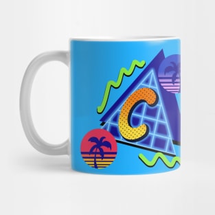 Initial Letter C - 80s Synth Mug